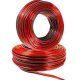 Rollo 100 metros cable paralelo de audio bicolor (Rojo Negro) 2x1mm
